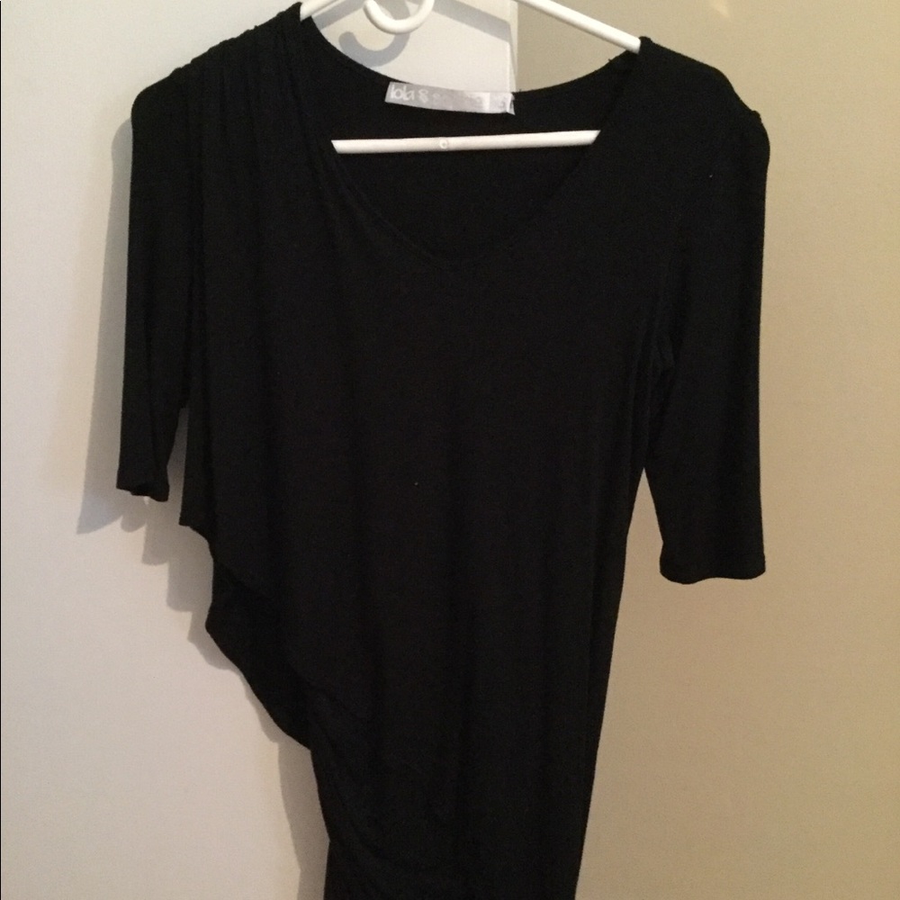 Lola and Sophie Black asymmetrical shirt